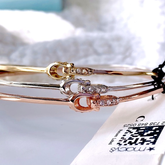 COACH Pavé Signature Bangle Bracelet Set - Picture 6 of 12